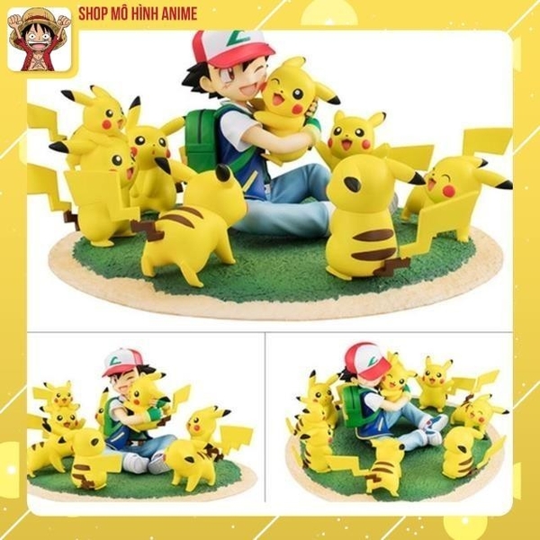 Mô Hình Pokemon, Satoshi và Pikachu, Bộ Mô Hình Cao Cấp Dành Cho Bé, Bộ Sưu Tập Hoạt Hình, Quà Tặng Cho Trẻ