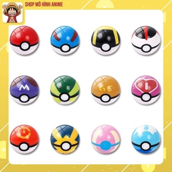 Quả Cầu Pokemon Chứa Pokemon Bất Kỳ, Quả Cầu Kích Thước 7cm,  Mẫu Mã Đa Dạng, Bộ Sưu Tập Nhân Vật Yêu Thích