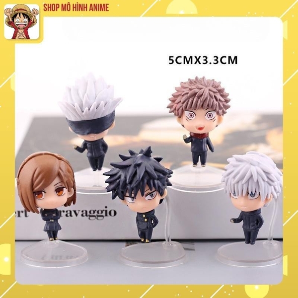 Mô Hình Bộ 5 Nhân Vật Anime Chú Thuật Hồi Chiến Kaisen Gojo, Mô Hình Để Bàn Decor Trang Trí, Quà Tặng Sinh Nhật Cho Bé