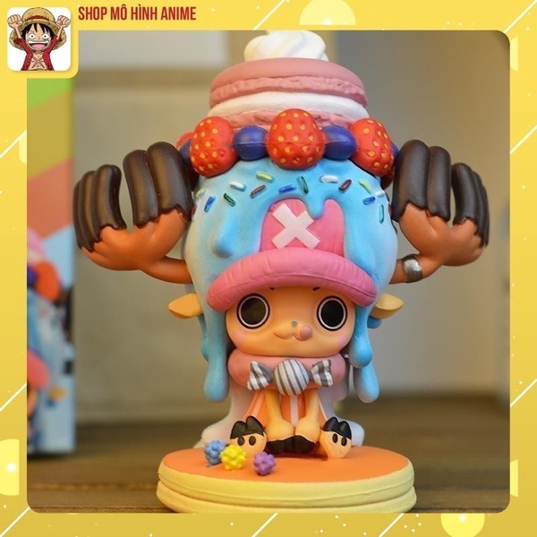 Mô Hình Nhân Vật OnePiece, Mô Hình Chopper Hình Chiếc Bánh Kem Xinh Đẹp Cute Cao 11cm, Full Box, Mô Hình Decor Trang Trí