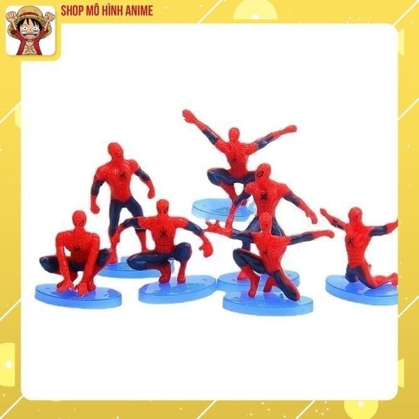 Mô Hình Người Nhện, Bộ 7 Mô Hình Spider Man Các Tư Thế, Decor Trang Trí, Bộ Sưu Tập Nhân Vật Marvel