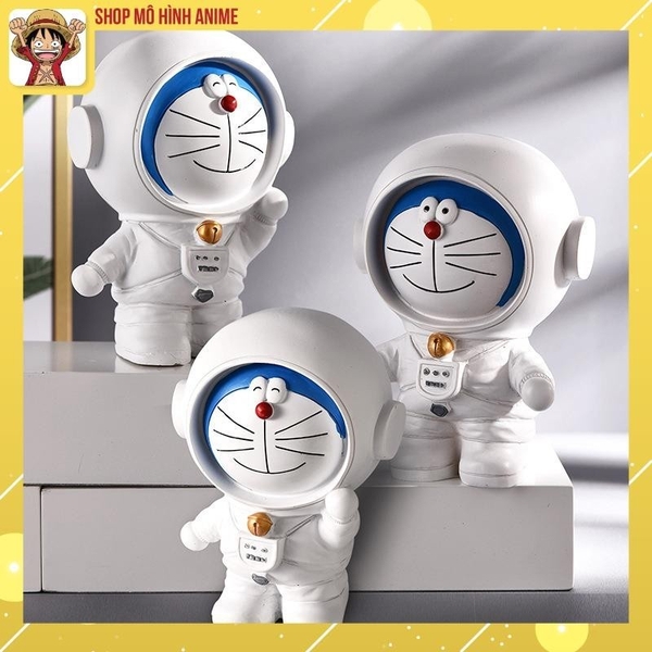 Mô Hình Tượng Doraemon Phi Hành Gia Siêu Đẹp, Cao 16cm Có Lỗ Làm Heo Đất, Tiết Kiệm Tiền, Mô Hình Decor Trang Trí