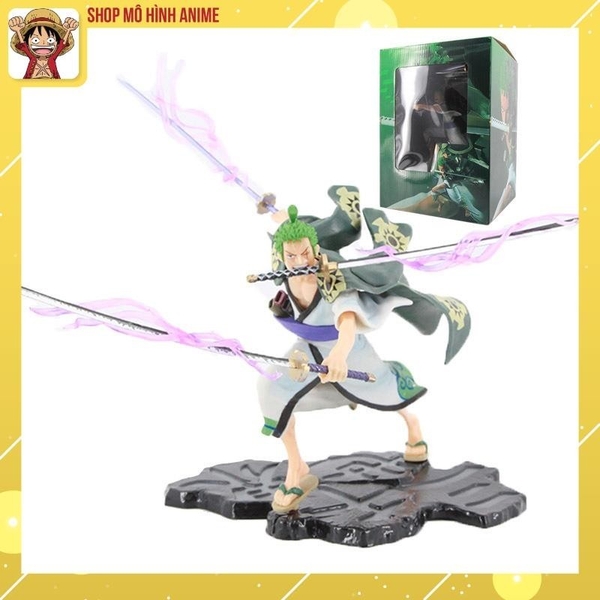 Mô Hình Zoro Wano Tam Kiếm, Truyện Tranh One Piece, Cao 22cm, Mô Hình Cao Cấp Để Bàn Decor Trang Trí,Bộ Sưu Tập Nhân Vật