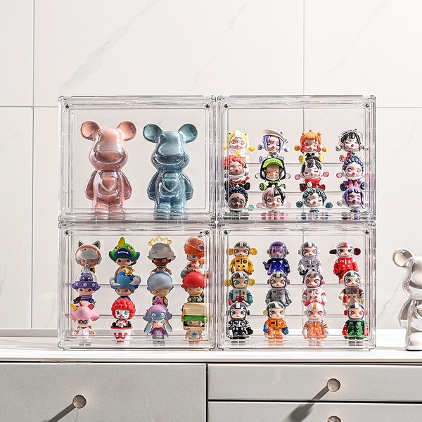 Hộp Đựng Trong Suốt Acrylic Lưu Trữ Nước Hoa, Mỹ Phẩm, Trưng Bày Mô Hình Pop Mart, Chống Bụi, Bảo Quản Sạch Sẽ