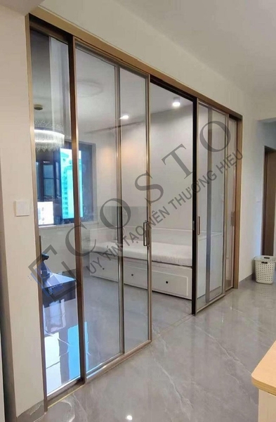 Báo giá cửa lùa slim không ray dưới