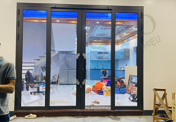 Báo giá cửa trượt quay 4 cánh