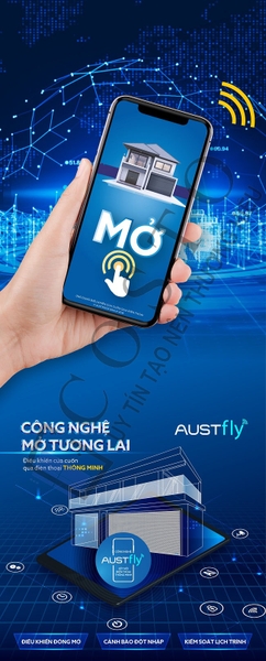 Bộ điều khiển cửa cuốn Austdoor bằng điện thoại
