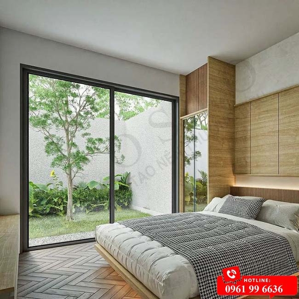 cửa lùa nhôm phòng ngủ 