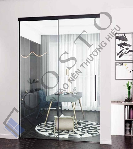 Cửa lùa slim có ray dưới
