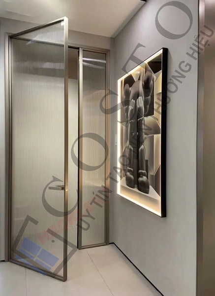 Cửa nhôm slim mở quay 2 cánh