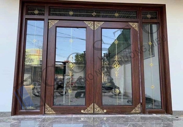Cửa nhôm thủy lực 2 cánh