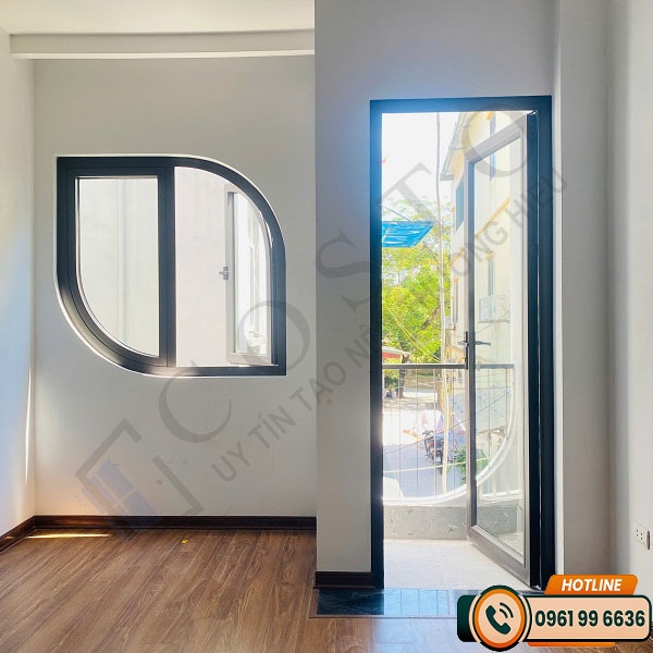 cửa nhôm uốn vòm đẹp