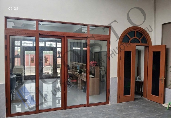 giá cửa lùa quay 4 cánh