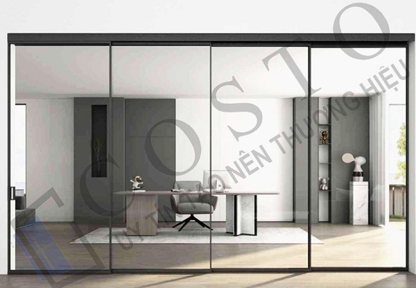 giá cửa lùa slim không ray dưới