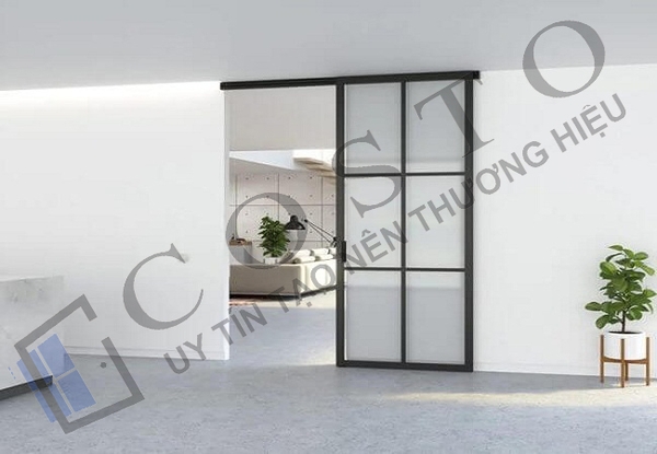 giá cửa nhôm phòng ngủ 1 cánh