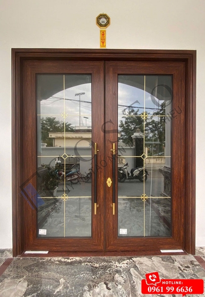 giá cửa nhôm vân gỗ trắc