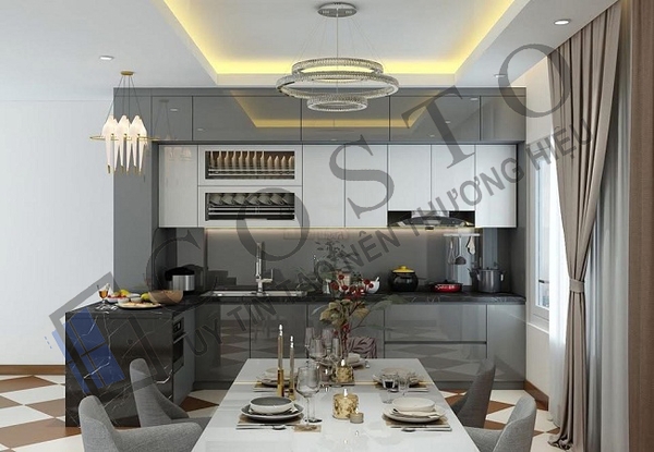 Kính ốp bếp chịu nhiệt