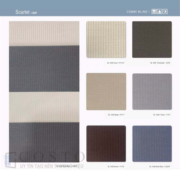 Mã màu rèm cầu vồng Scarlet