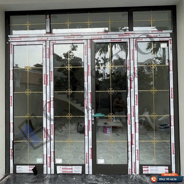 Mẫu cửa nhôm 4 cánh hệ 55