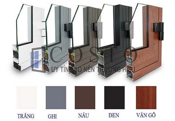 Màu cửa nhôm Xingfa nhập khẩu