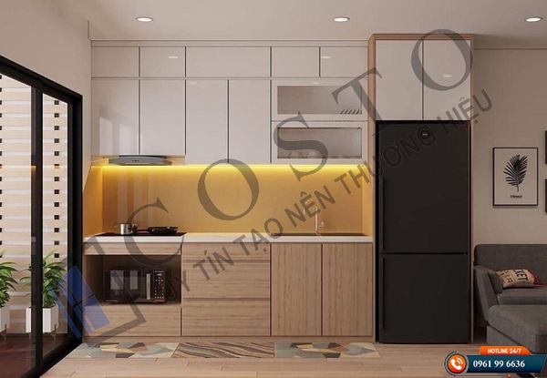 mẫu dán kính bếp đẹp