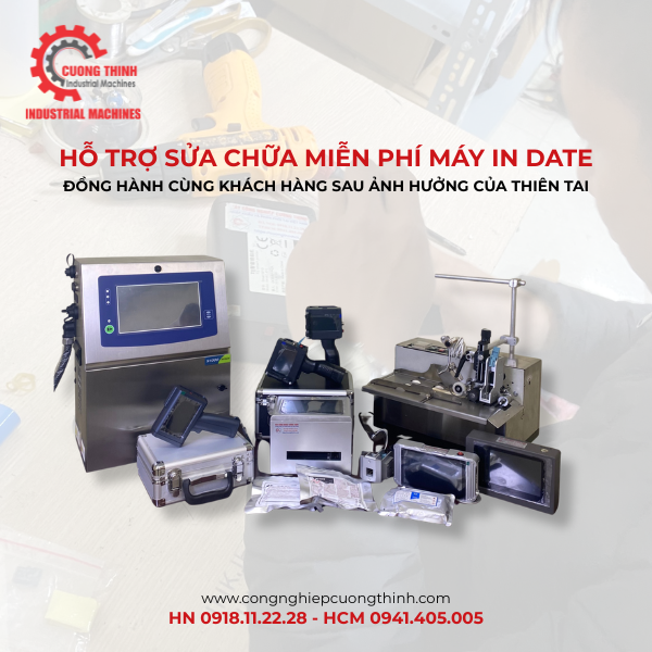 Thông Báo: Hỗ Trợ Sửa Chữa Miễn Phí Máy In Date, Đồng Hành Cùng Khách Hàng Sau Ảnh Hưởng Của Thiên Tai