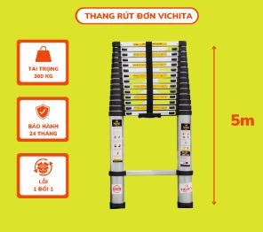 Thang nhôm rút 5m giá rẻ nhất Hà Nội honghavina.com