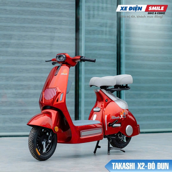 ảnh XE ĐIỆN TAKASHI X2 màu đỏ đun