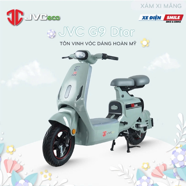 Xe điện Hot Girl JVC G9 Dior màu xám xi măng