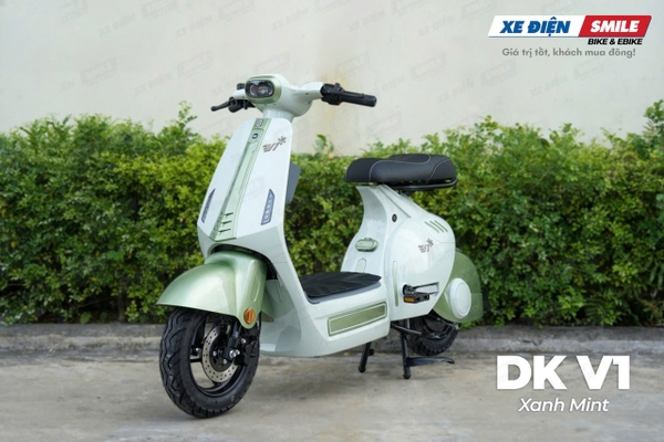 xe điện dk bike v1 màu xanh mint