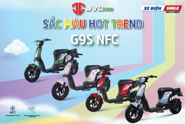 xe điện JVC G9S NFC có bộ sắc màu hottrend