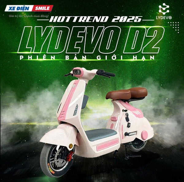 ảnh 'Xe điện Hottrend Lydevo D2 màu hồng đẹp