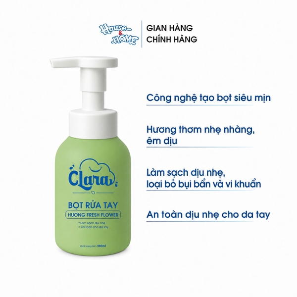 Bọt rửa tay Clara - Hương fresh flower