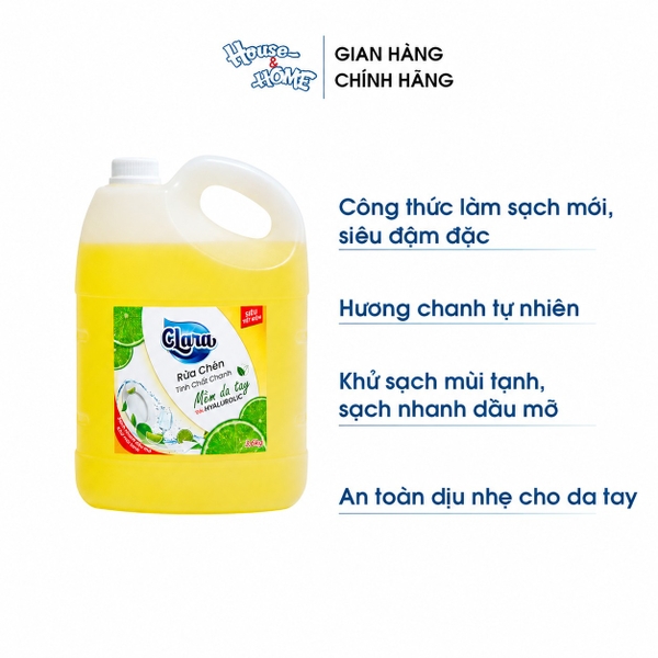 Nước rửa chén Clara - Tinh chất chanh - can 3.6kg
