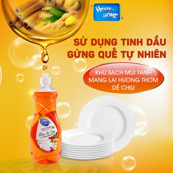 Nước rửa chén Clara khử mùi hiệu quả