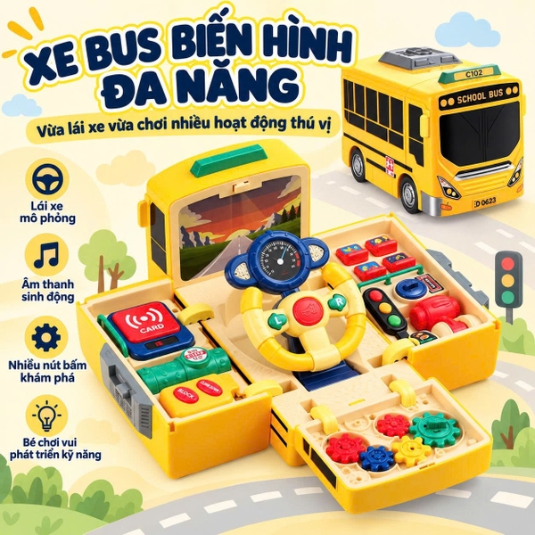 Vô lăng mô phỏng cho bé nhập vai tài xế
