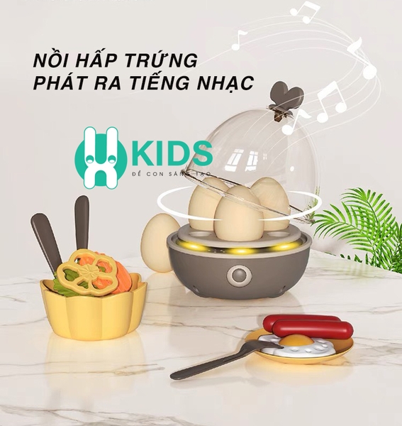 Đồ chơi nhà bếp phong cách Châu Âu cỡ lớn 88cm có đèn nhạc nồi hấp mô phỏng đồ dùng nhà bếp nấu ăn,  - ảnh 4