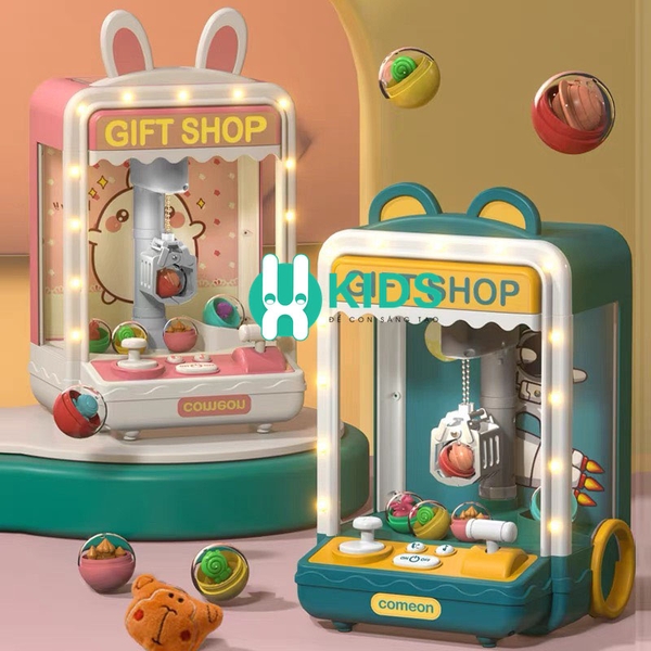 Đồ chơi máy gắp gấu bông cỡ lớn phiên bản mới có đèn LED nhạc vui nhộn, đếm thời gian kèm sẵn 10 thú - ảnh 1