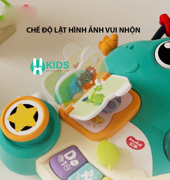 Đồ chơi đàn piano đa chức năng chú voi có đèn nhiều trò chơi giáo dục sớm bé về âm nhạc, phát triển  - ảnh 4