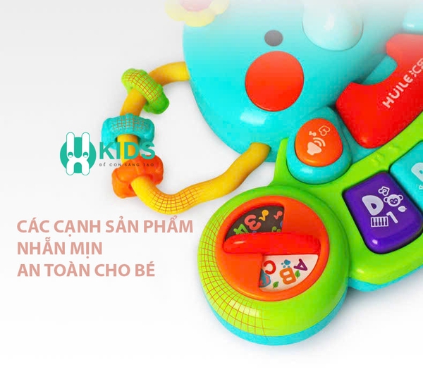 Đồ chơi đàn piano đa chức năng chú voi có đèn nhiều trò chơi giáo dục sớm bé về âm nhạc, phát triển  - ảnh 5