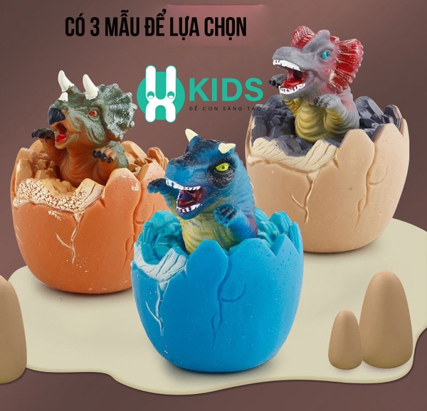 Đồ chơi trứng khủng long bạo chúa nắn bóp có thể phát nhạc âm thanh vui nhộn giải trí cho bé - ảnh 1