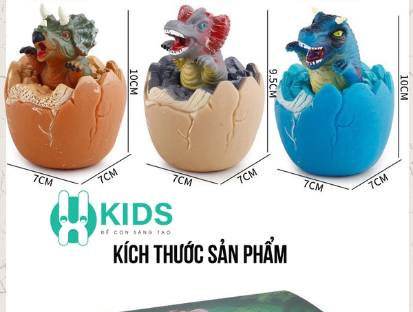 Đồ chơi trứng khủng long bạo chúa nắn bóp có thể phát nhạc âm thanh vui nhộn giải trí cho bé - ảnh 2