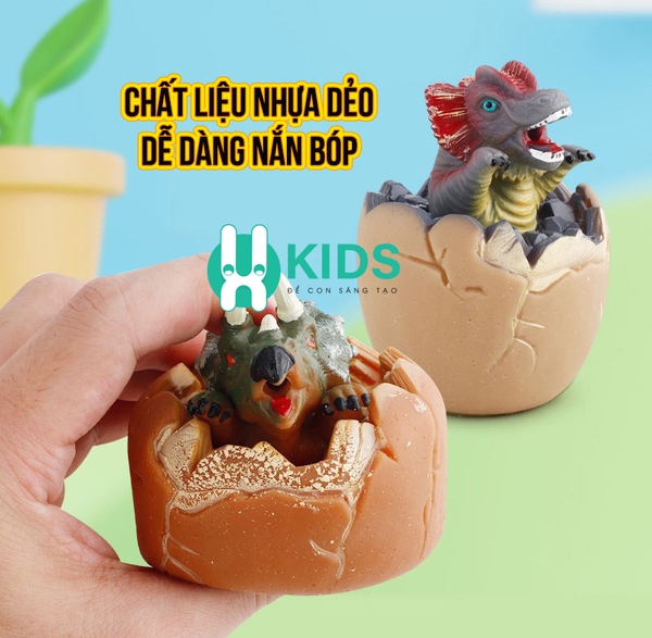 Đồ chơi trứng khủng long bạo chúa nắn bóp có thể phát nhạc âm thanh vui nhộn giải trí cho bé - ảnh 3