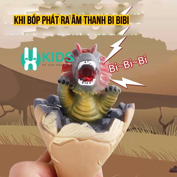 Đồ chơi trứng khủng long bạo chúa nắn bóp có thể phát nhạc âm thanh vui nhộn giải trí cho bé - ảnh 4