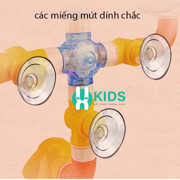 Đồ chơi nhà tắm đa năng bộ 4 ống trượt nước hình cá voi, khủng long, bạch tuộc cho bé vừa tắm vừa ch - ảnh 4