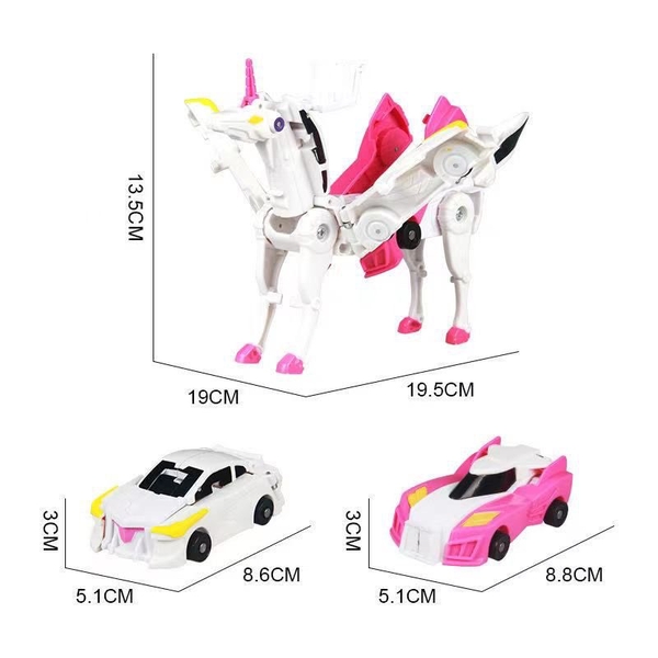 Đồ chơi xe ô tô va chạm biến hình robot ngựa kì lân unicorn siêu độc đáo cho bé - ảnh 3