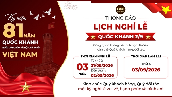 THÔNG BÁO LỊCH NGHỈ LỄ QUỐC KHÁNH 2/9/2026