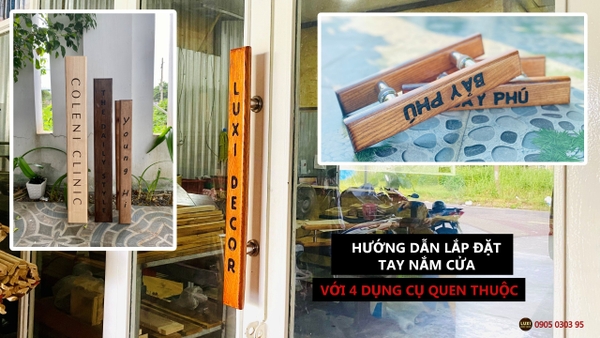 HƯỚNG DẪN LẮP ĐẶT TAY NẮM CỬA VỚI 4 DỤNG CỤ QUEN THUỘC.