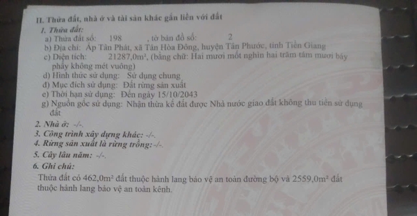 ❤ Sp105 | Bán đất 21 công | Mặt tiền Ngang 44m x 477m | Giá 299 triệu / công