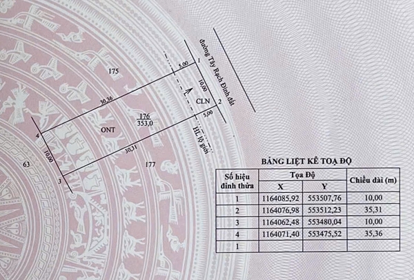 🌼Đất bán ngang 10m x 35m Giá : 600.000.000 thương lượng  +Thổ cư có hơn 300mv